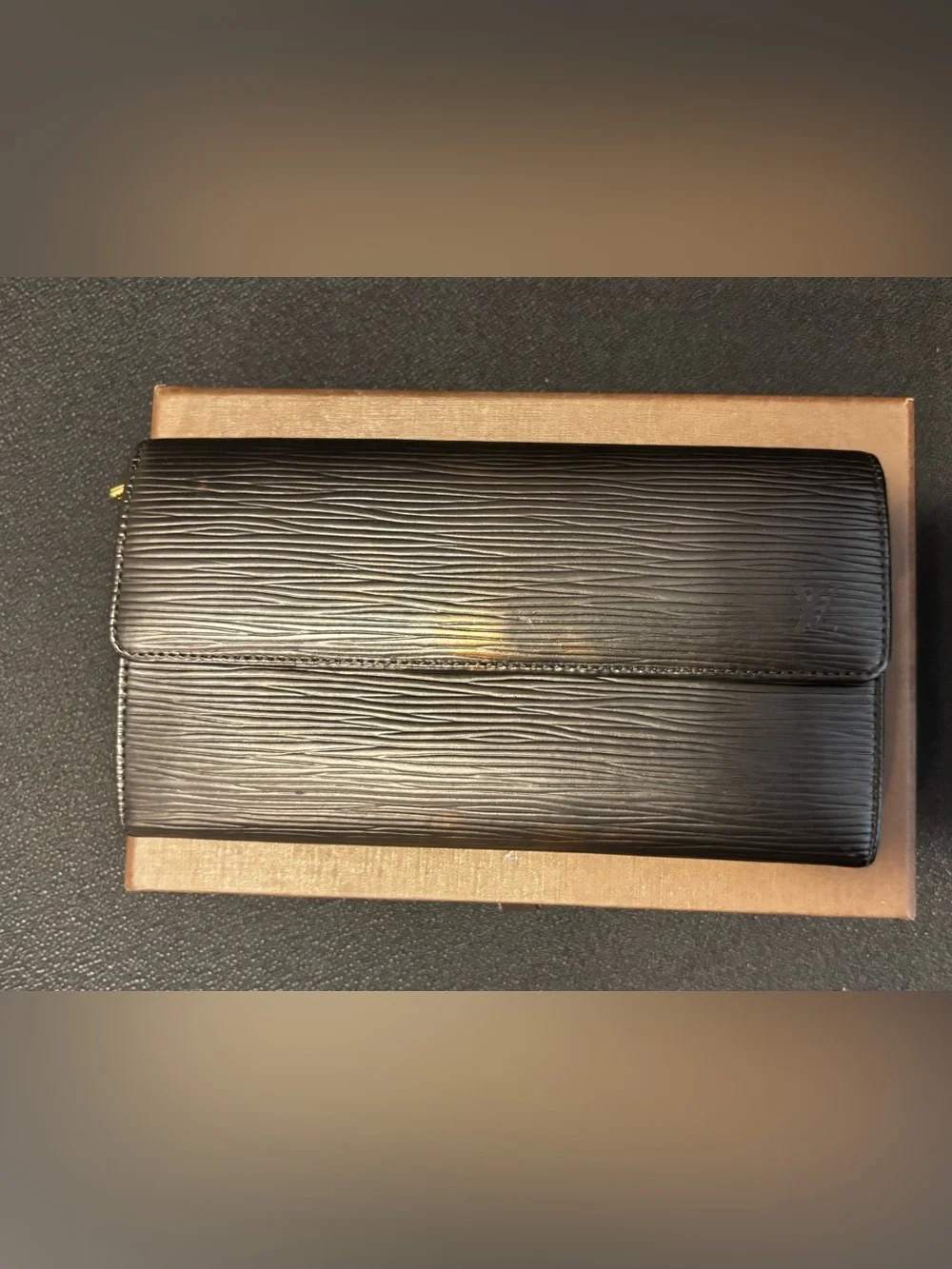 Authentic Vintage Louis Vuitton Black Epi Leather Wallet